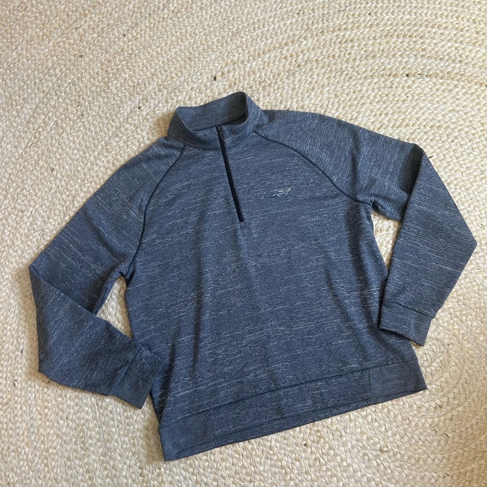 Greg Norman quarter zip sweater classic golf style navy blue men’s